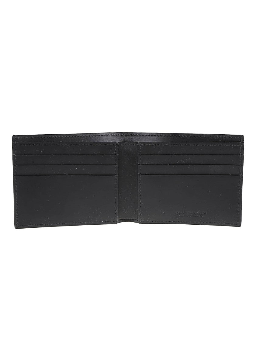 Off-White Bifold Wallet With Bold Arrow Graphic