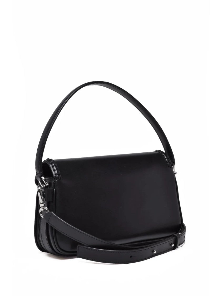 Emporio Armani Flap Closure Shoulder Bag With Adjustable Strap And Compartmentalized Interior
