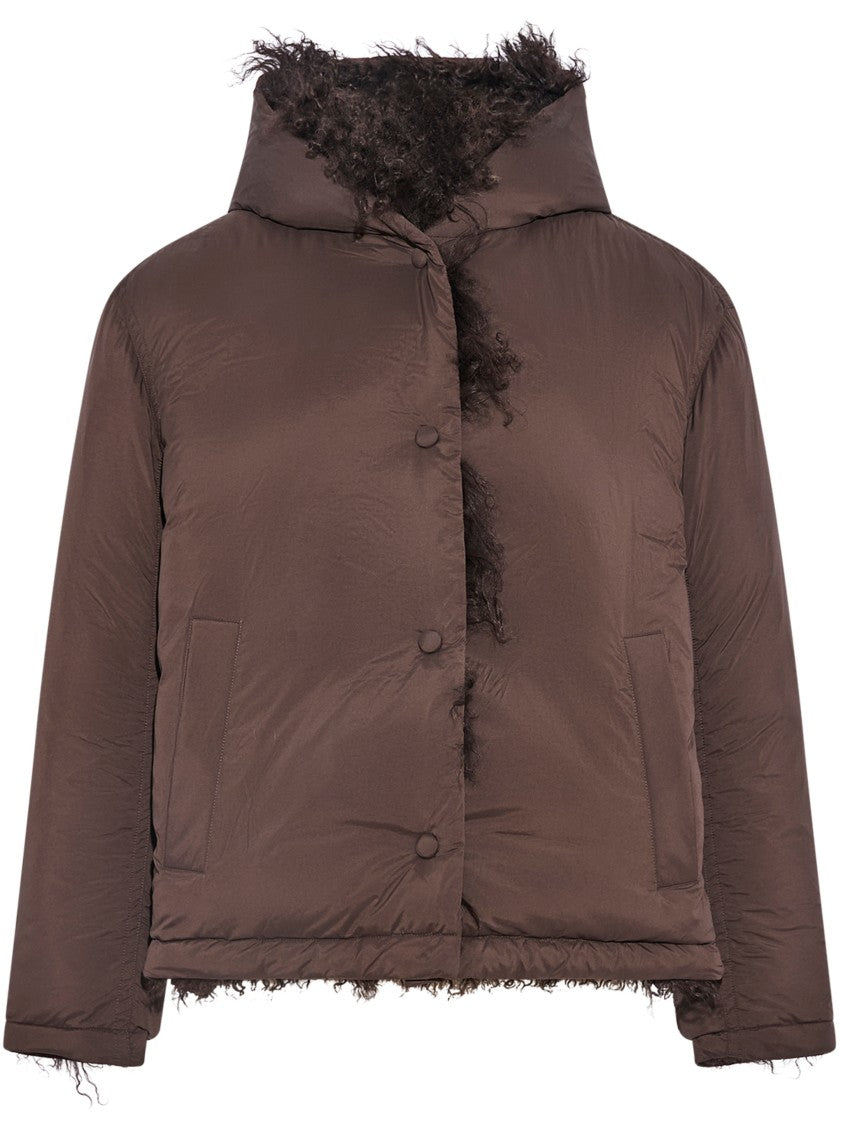Yves Salomon Doudoune 65Cm Reversible Plush Coat