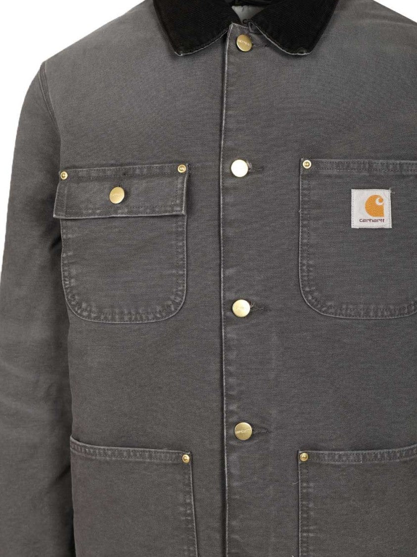 Carhartt Wip Mid-Length Button-Up Coat With Classic Collar