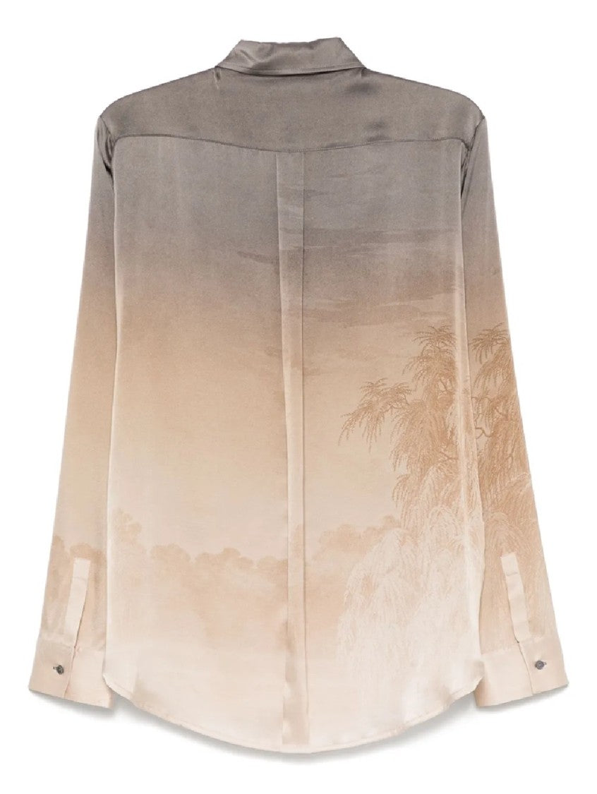 Pierrelouis Mascia Gradient Long-Sleeve Shirt