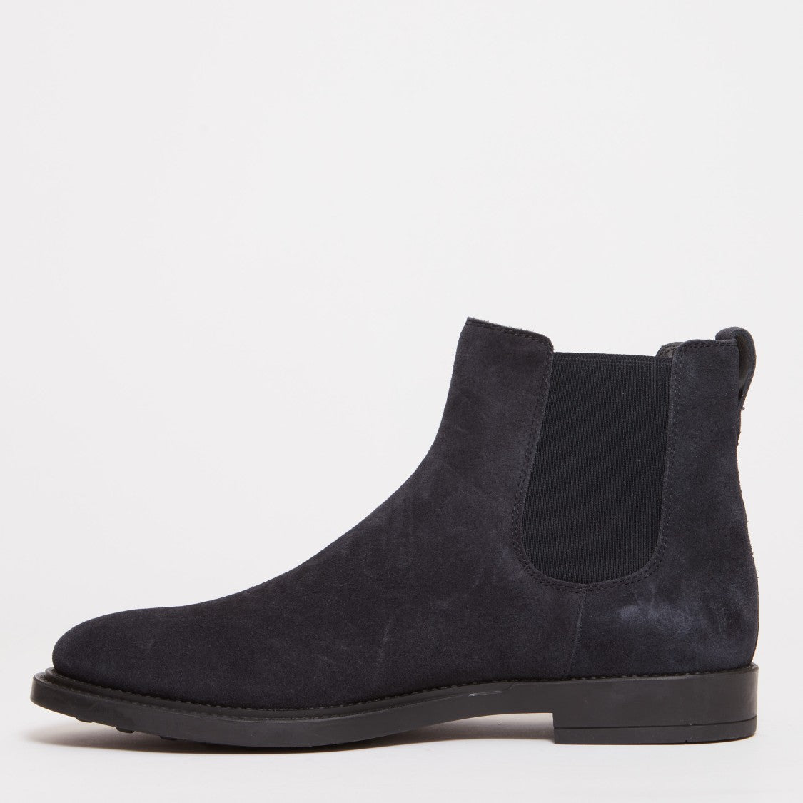 Tod's Blue Suede Ankle Boot With Side Elastic