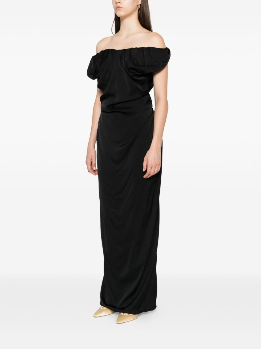 Vivienne Westwood Off-Shoulder Black Maxi Dress