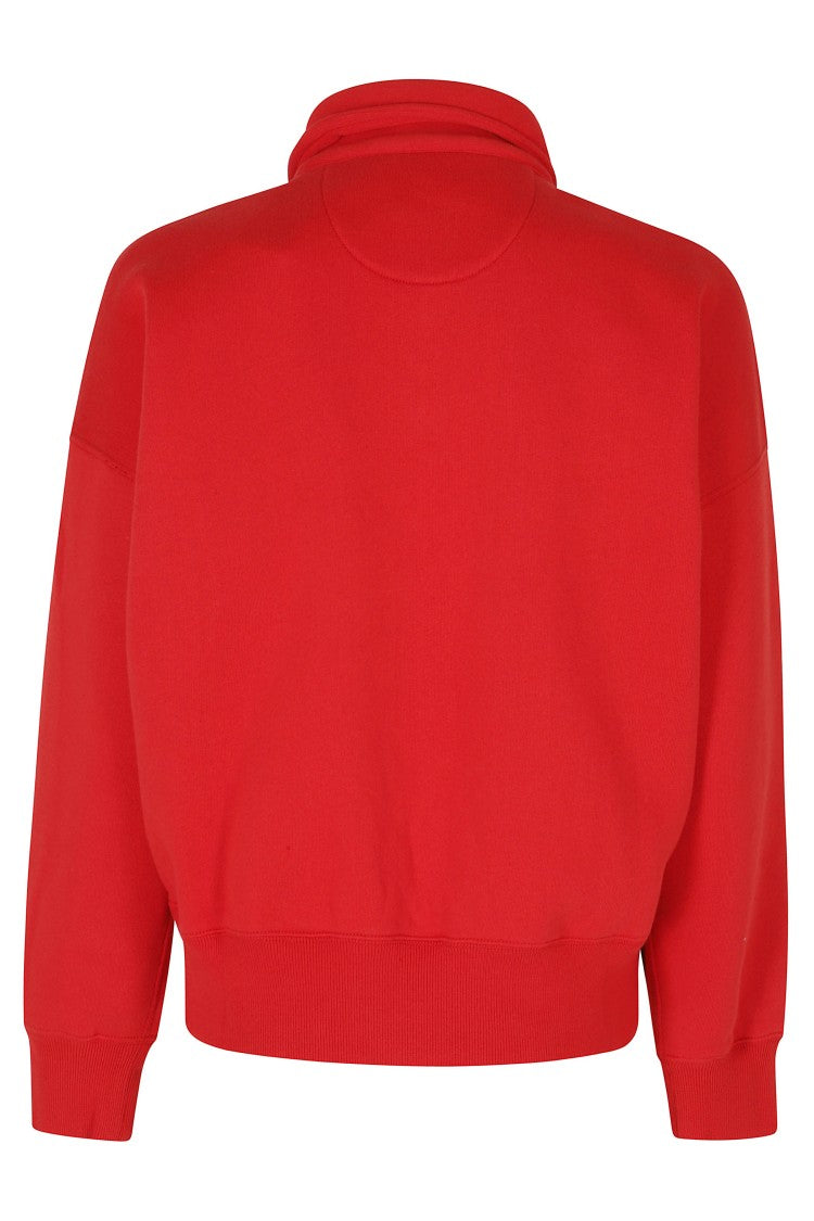 Polo Ralph Lauren Red Half-Zip Cotton-Blend Sweatshirt