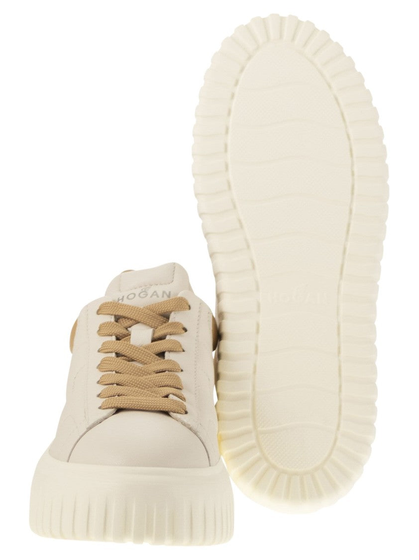 Hogan Nappa Leather H-Stripes Sneakers