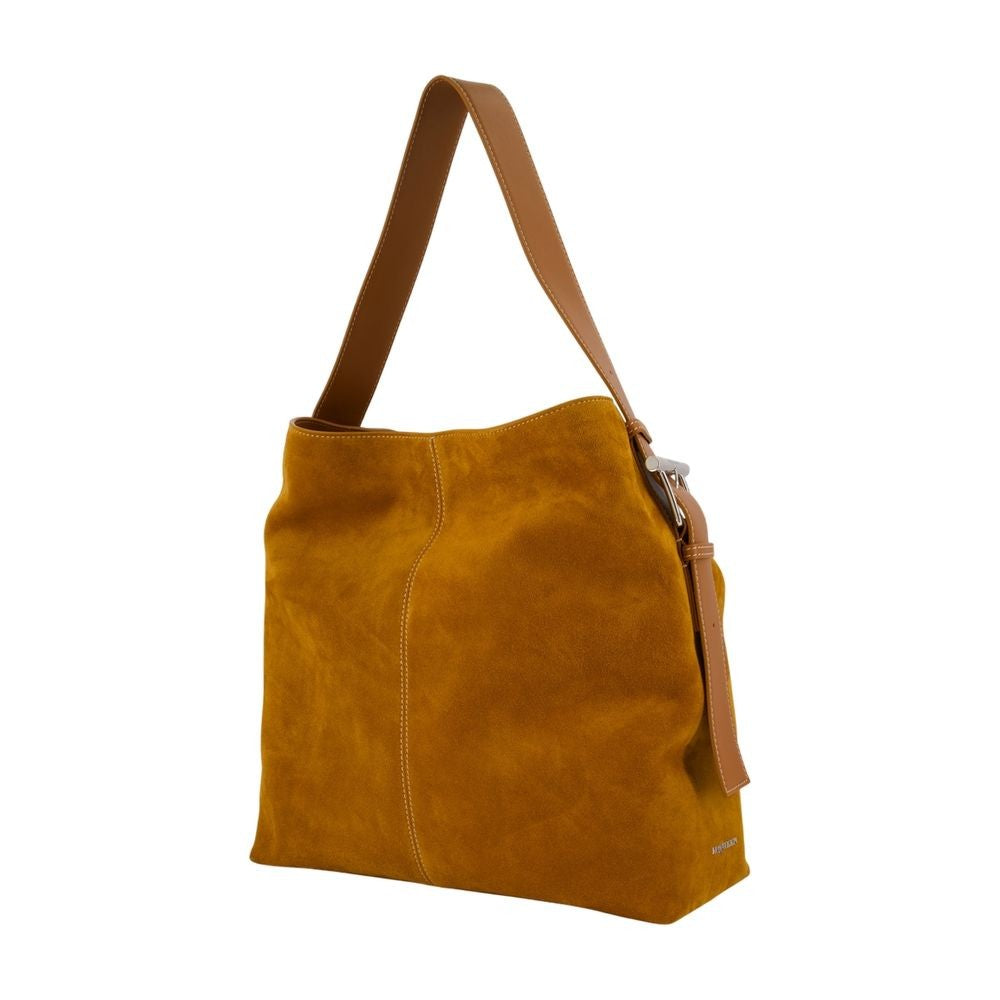 Alexander Mcqueen Brown Calfskin T-Bar Sling Shopper Bag