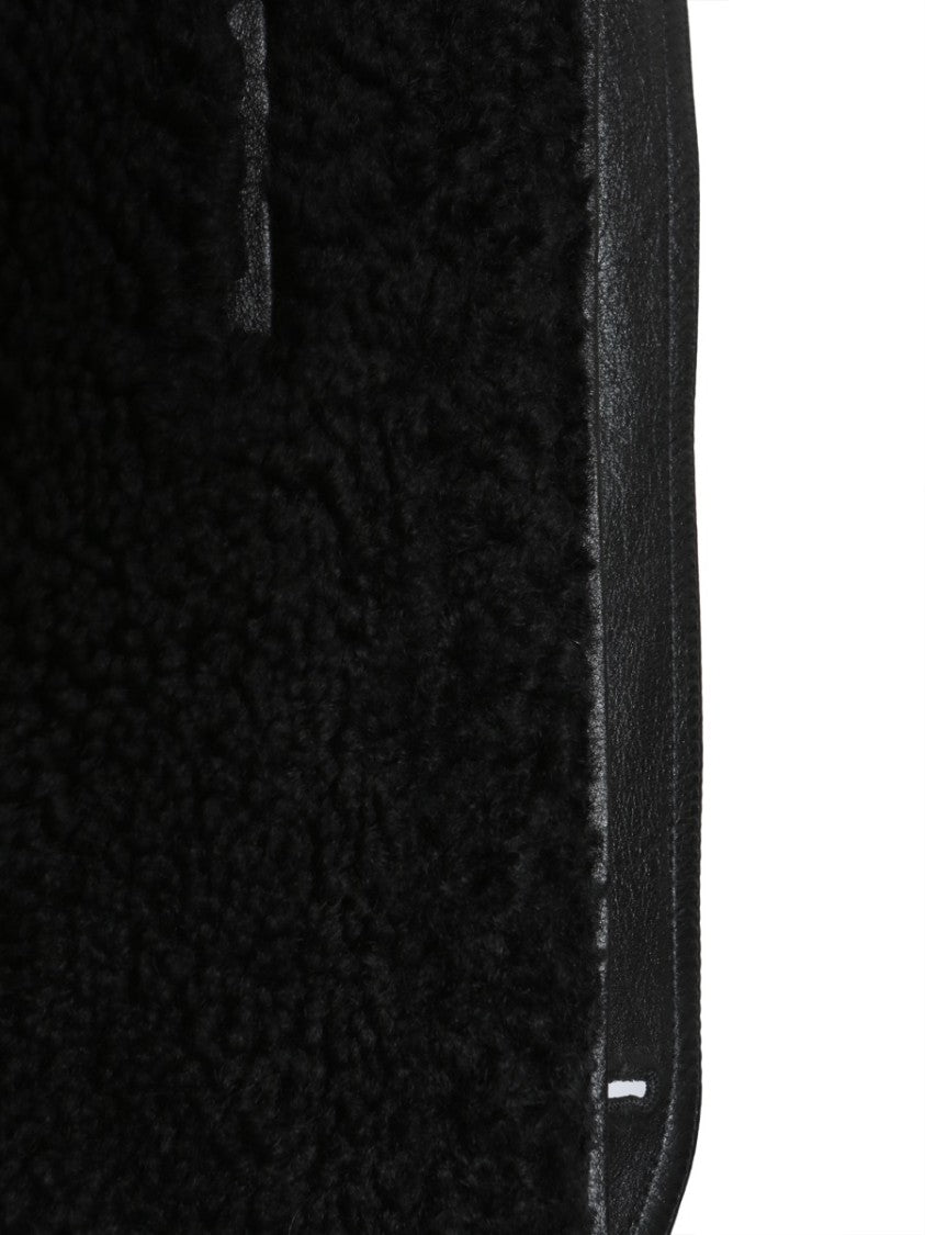 Saint Laurent Black Leather Bomber Jacket