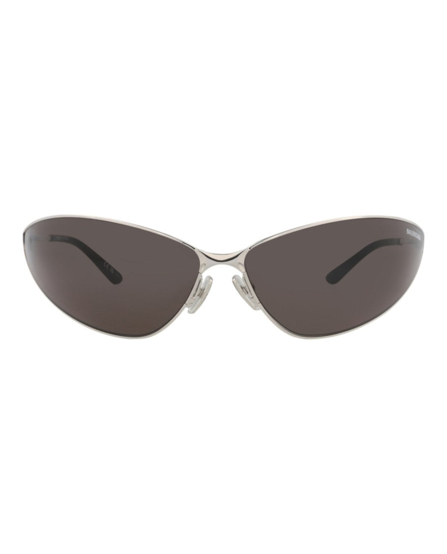 Balenciaga Shield-Frame Metal Sunglasses