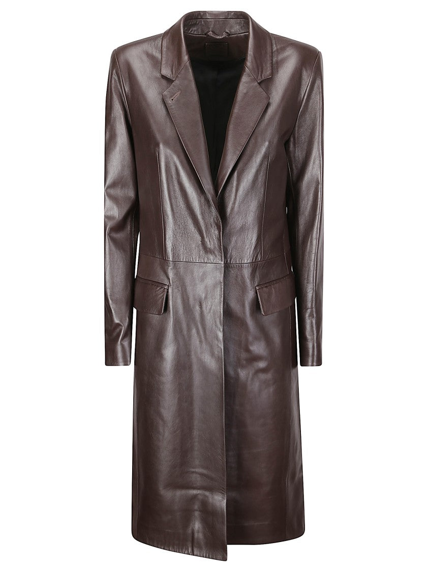 1972 Desa Leather Redingote Coat