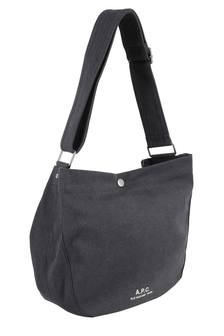 A.P.C. Black Besace Journal Adjustable-Strap Cotton-Blend Shoulder Bag