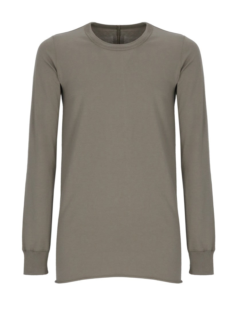 Rick Owens Grey Raw Edge Cotton Jersey