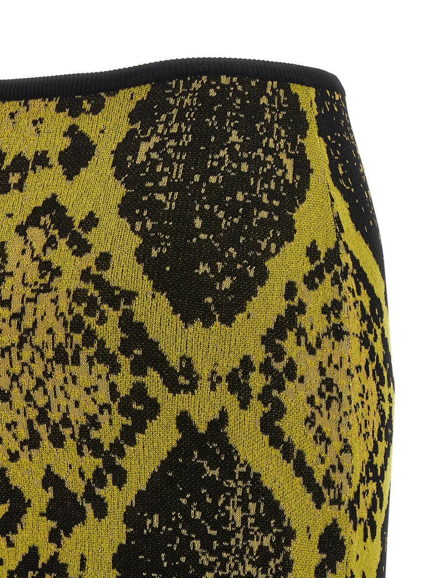 The Attico Python Jacquard Skirt