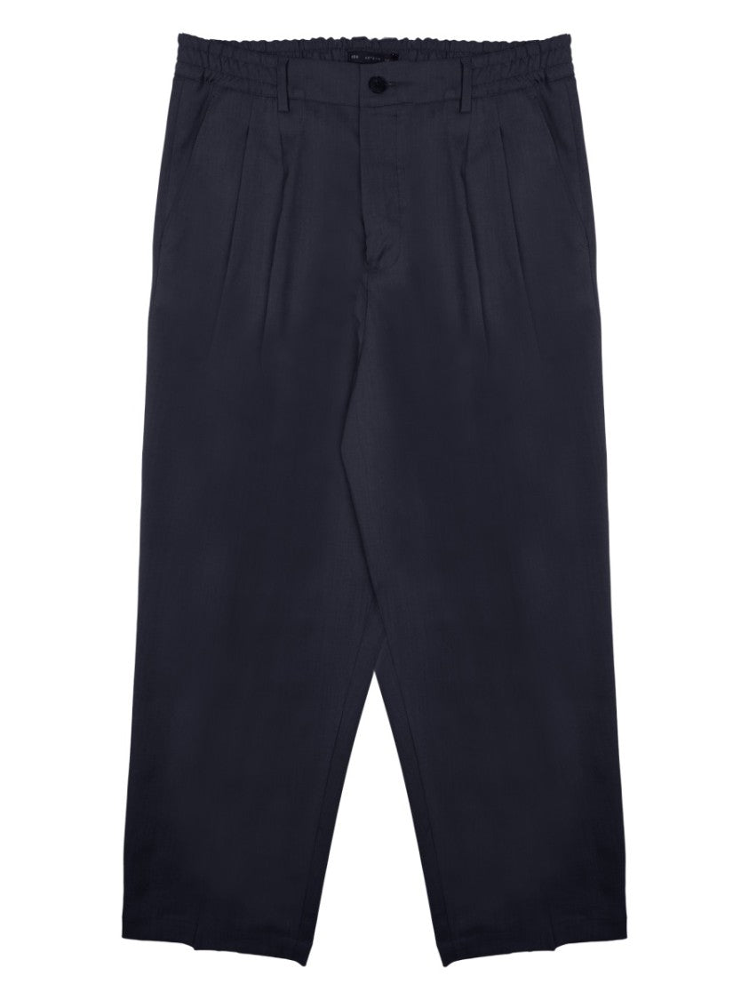 Low Brand Neutrals Pleated Section Straight-Leg Pants