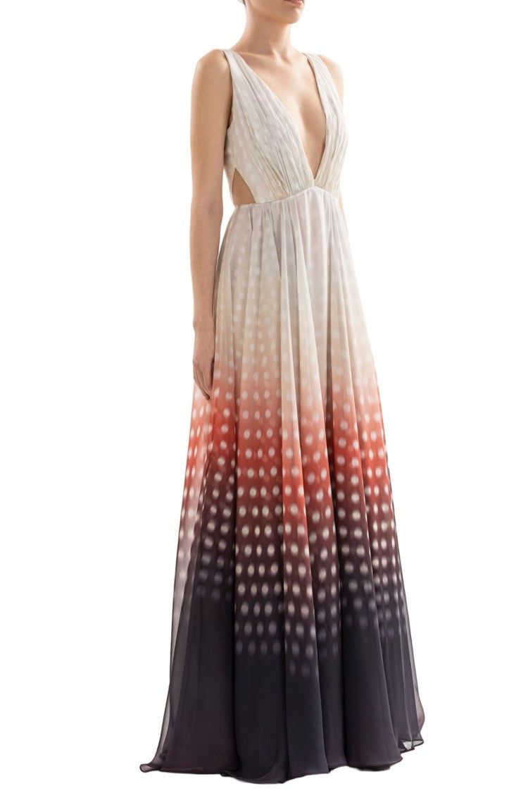 Saiid Kobeisy Gradient Printed Dress