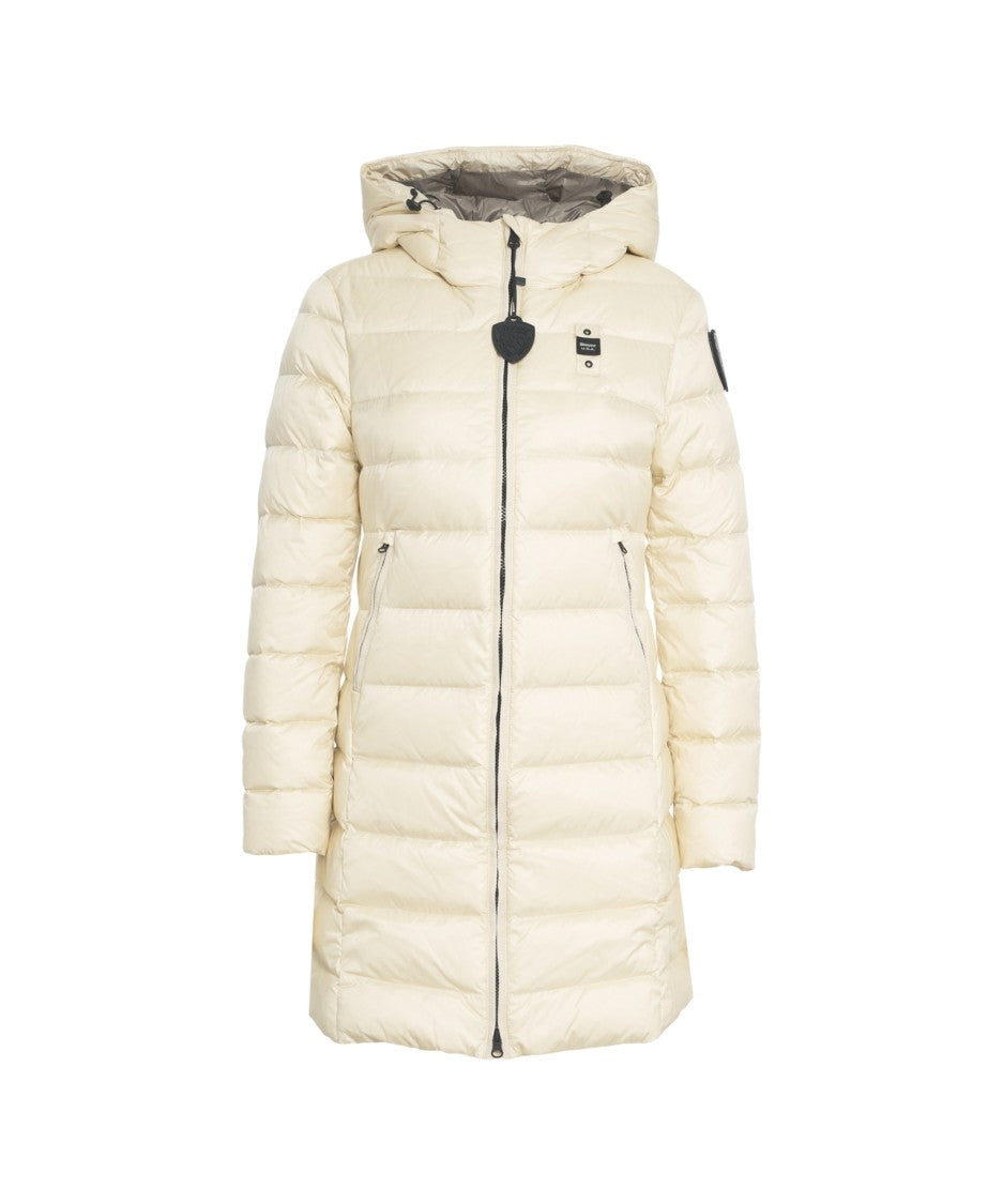 Blauer Quilted Down Jacket With Integrated Hood And Two-Way Zipper