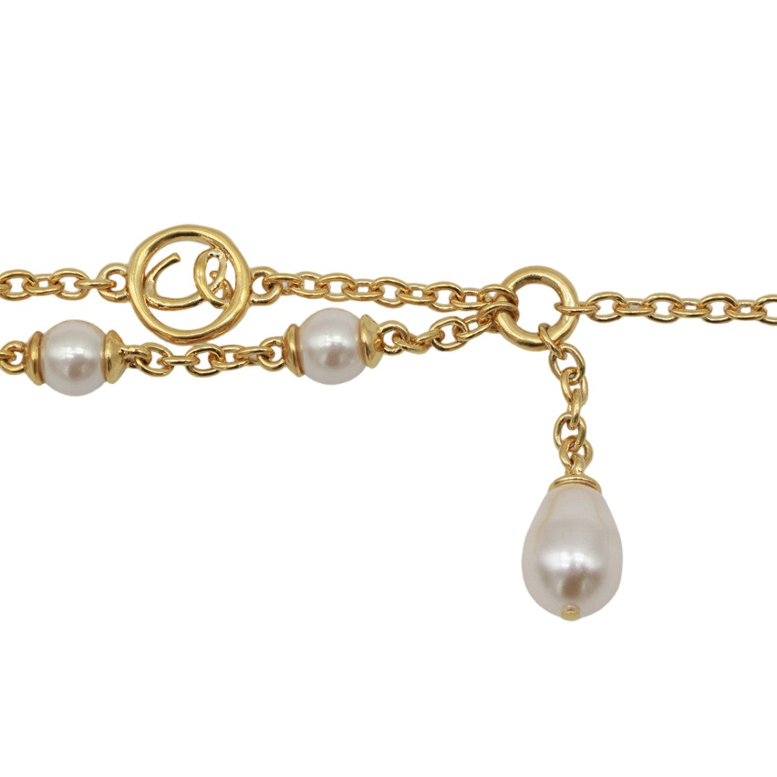 Chloé Gold-Tone Pearl Teardrop Bracelet