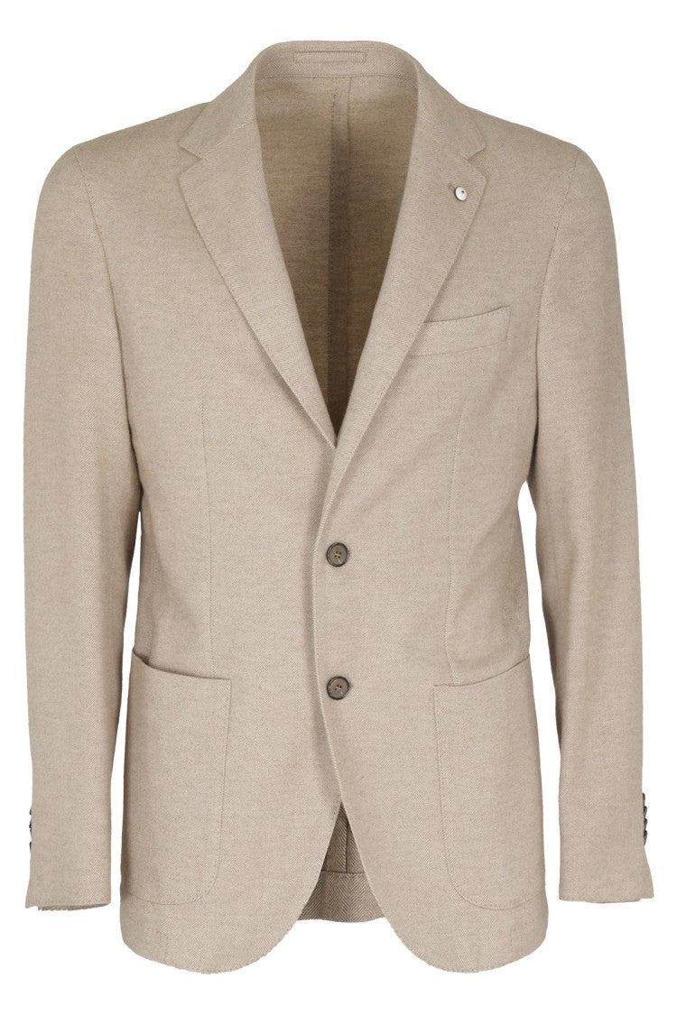 L.B.M. Single-Breasted Cashmere Jacket With Classic Lapels