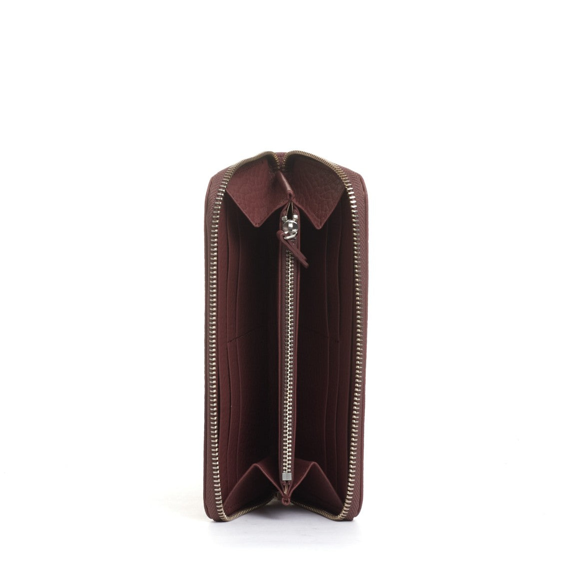 Orciani Bordeaux Zip Around Wallet