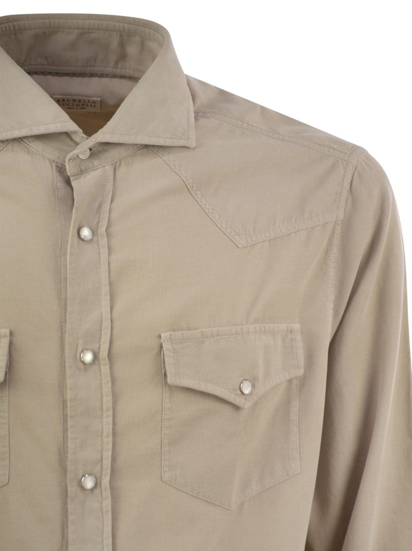 Brunello Cucinelli Easy Fit Corduroy Shirt