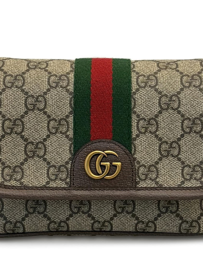 Gucci Monogrammed Double G Adjustable Strap Rectangular Wallet