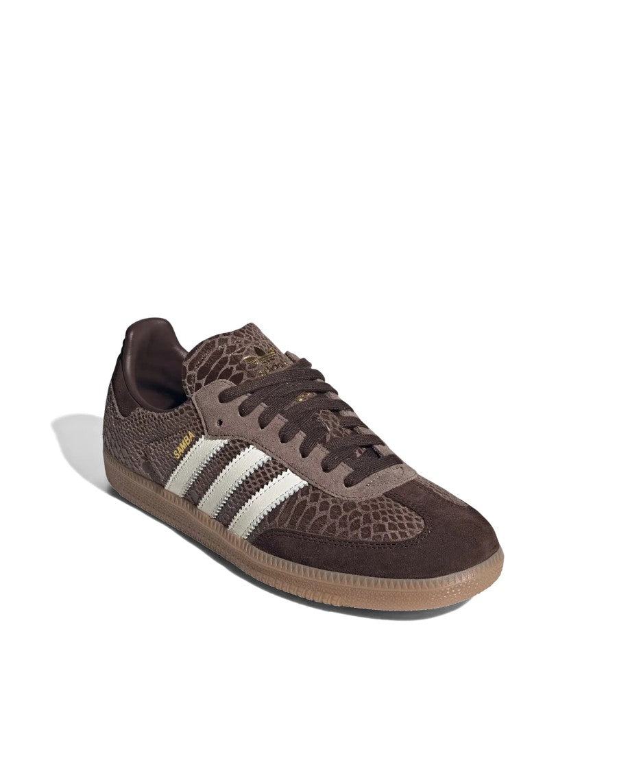 Adidas Originals Low-Top Sneakers With Textured Snakeskin And Nubuck Accents