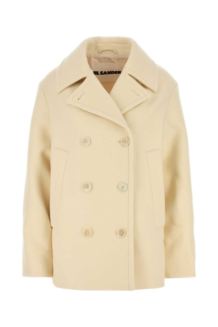 Jil Sander Cream Wool Coat