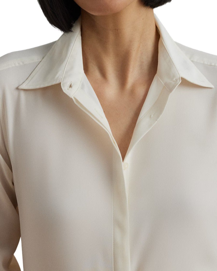 Lauren Ralph Lauren Mascarpone Cream Long-Sleeve Button-Front Shirt