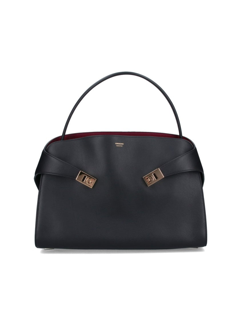 Ferragamo "Hug Soft" Large Shoulder Bag – Black