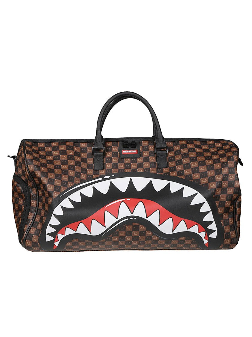 Sprayground Sharks In Paris Wtf Bubble Shark Graphic Pvc Duffle Bag