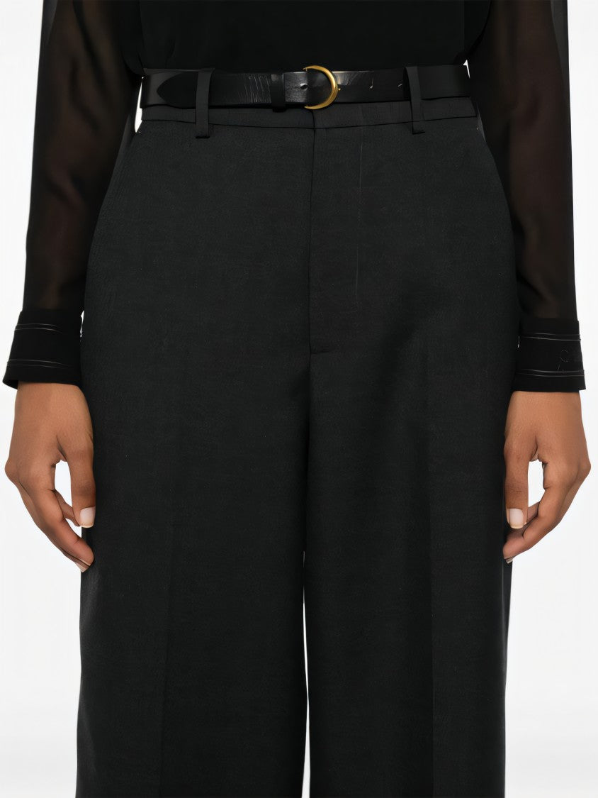 Gucci High-Waisted Tailored Suit Pants With Wide-Leg Silhouette
