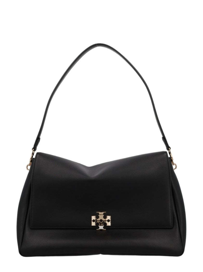 Tory Burch Structured Large Shoulder Bag With Distinctive Clasp