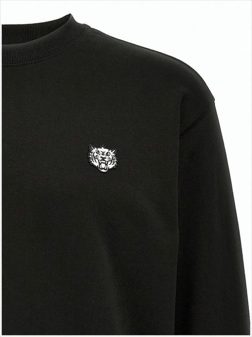 Kenzo Long-Sleeve Sweatshirt With Embroidered Tiger Emblem