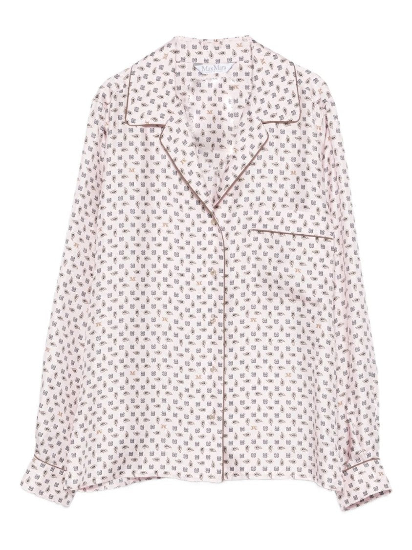 Max Mara Silk Shirt With Delicate Motif