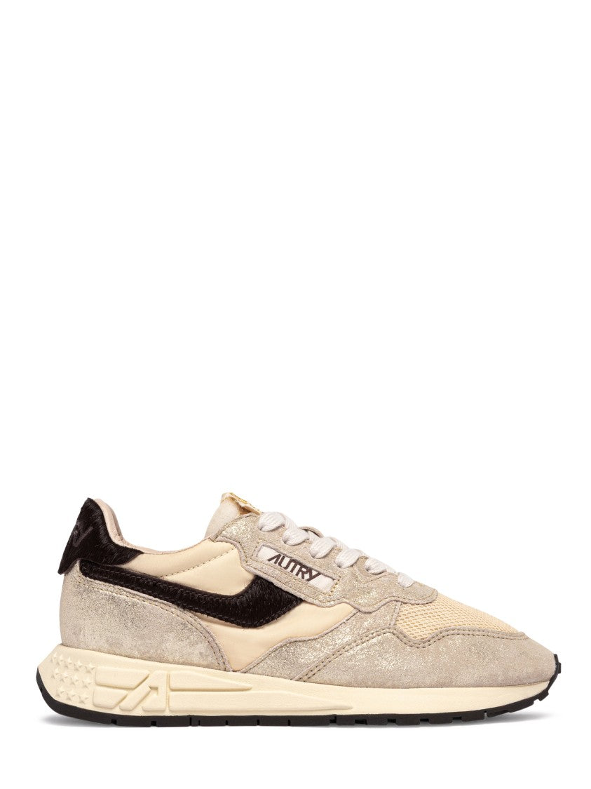 Autry Layered Low-Top Sneakers In Laminated Suede And Nylon