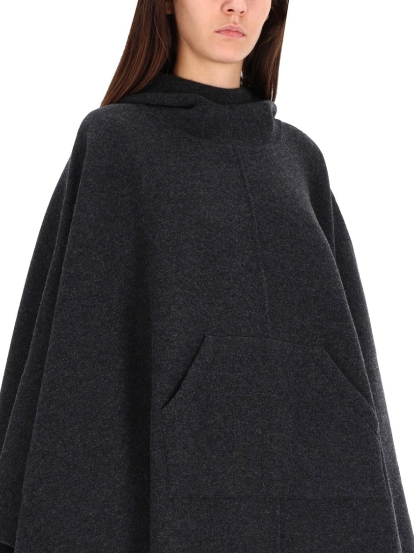 Bottega Veneta High-Neck Cashmere-Blend Cape Coat