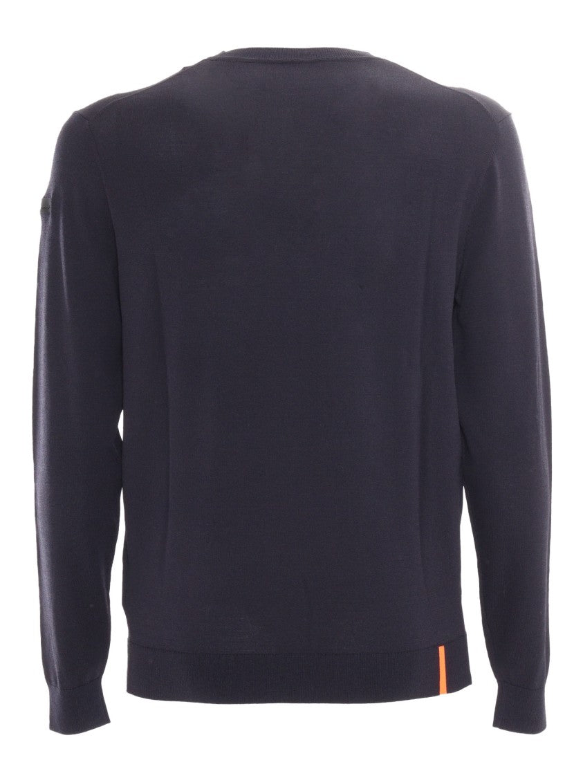 Rrd Round Knit Sweater With Contrasting Hem Detail