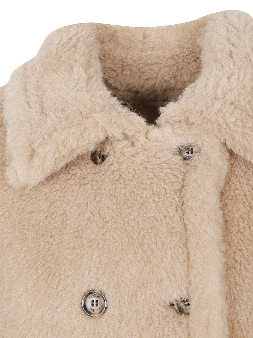Max Mara Boxy Double-Breasted Teddy Cape