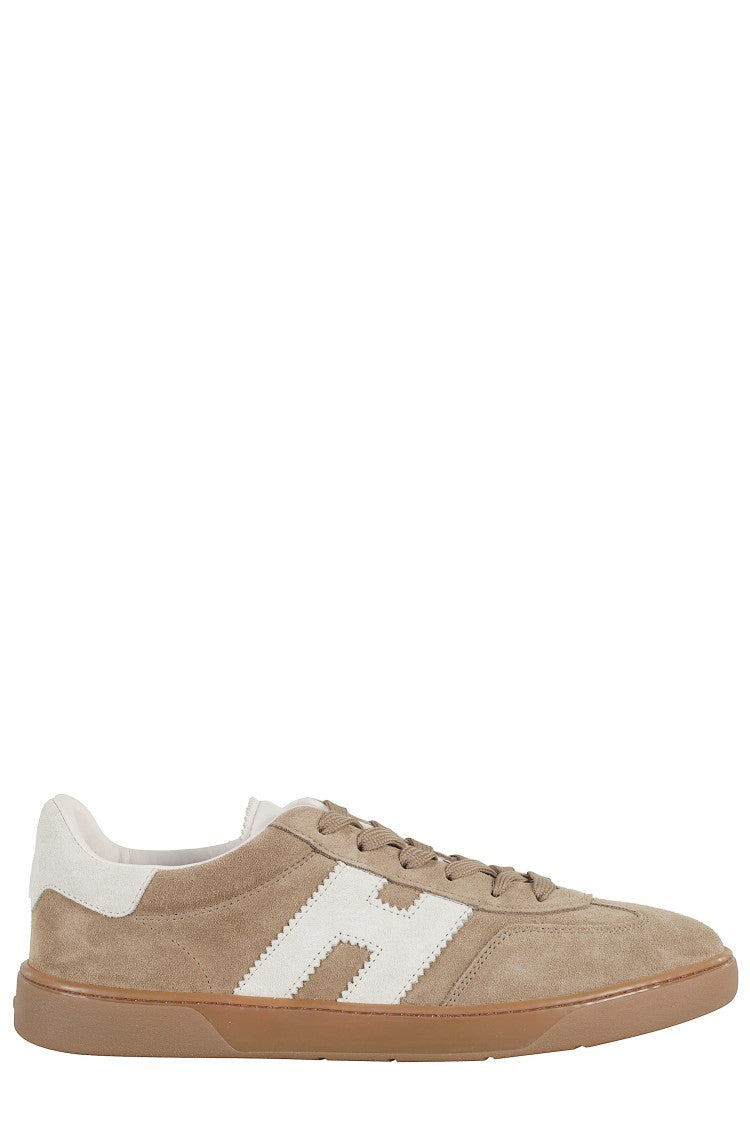 Hogan H327 Lace-Up Sneakers With Contrasting Logo