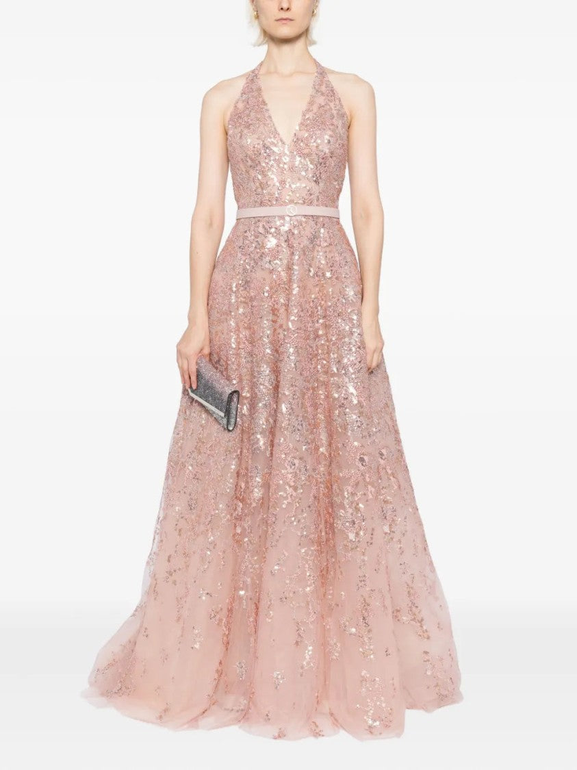 Saiid Kobeisy Embroidered Long Dress