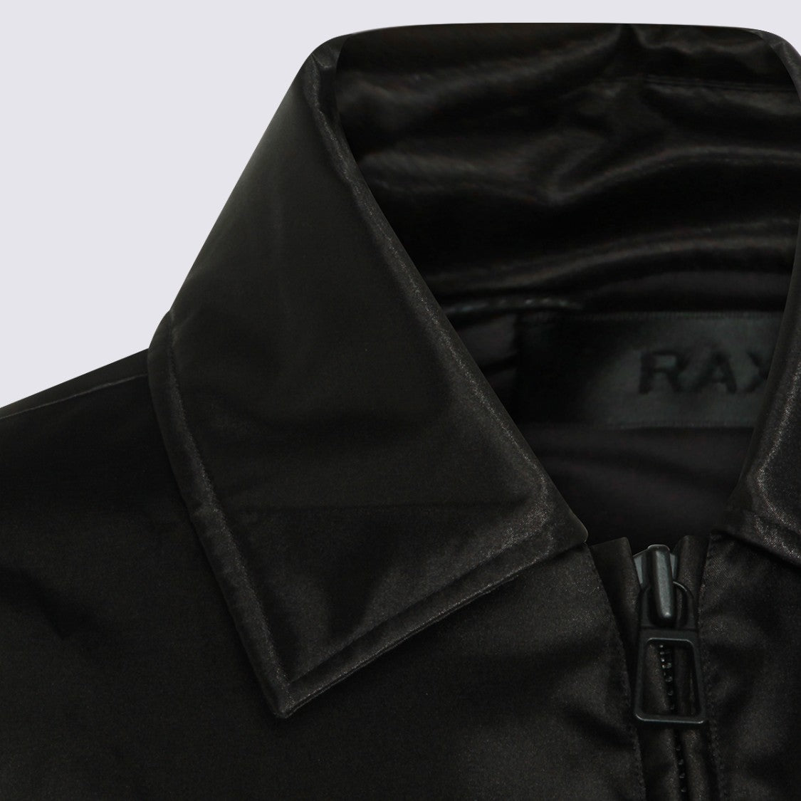 Raxxy Structured Black Jacket With Pleated Detailing