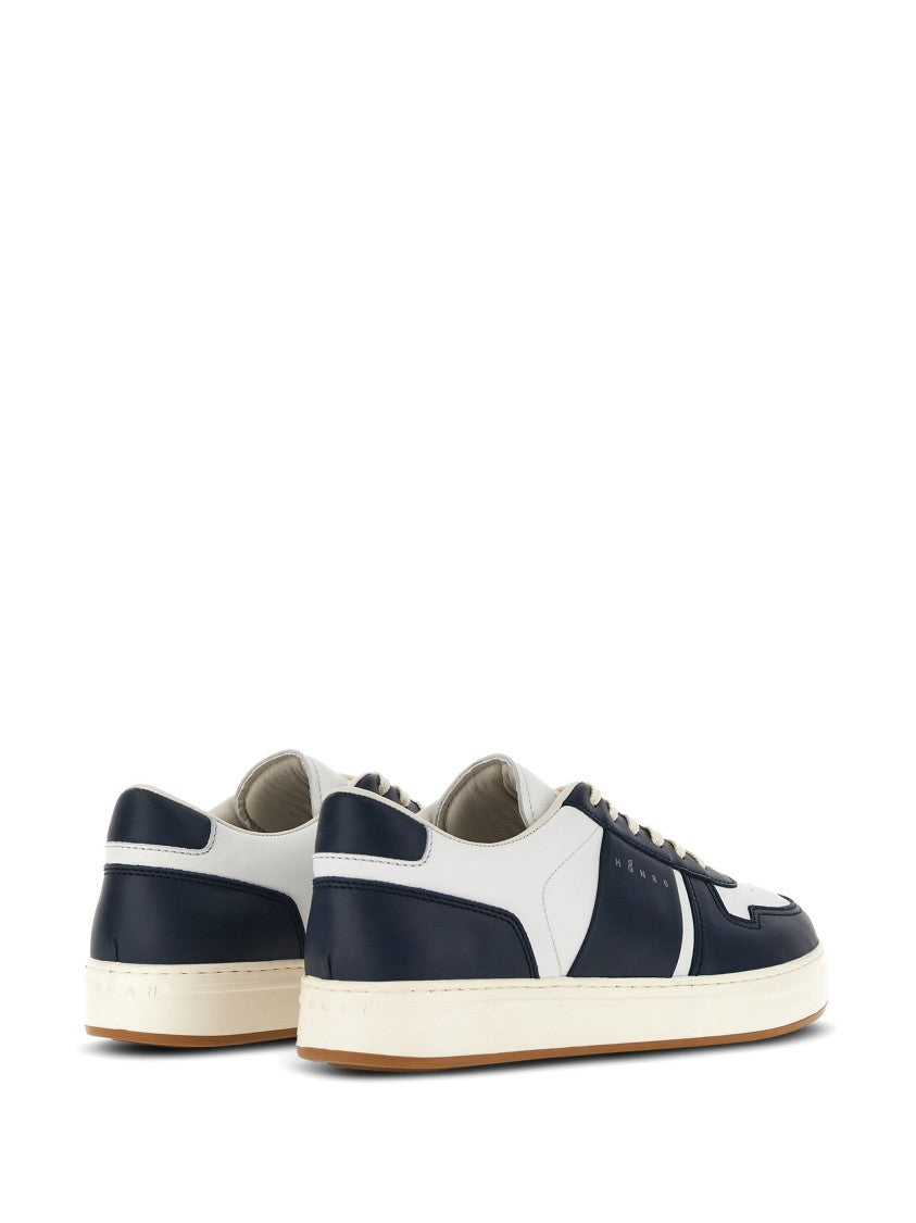 Hogan White Minimalist Nappa Leather H-Tv Sneakers
