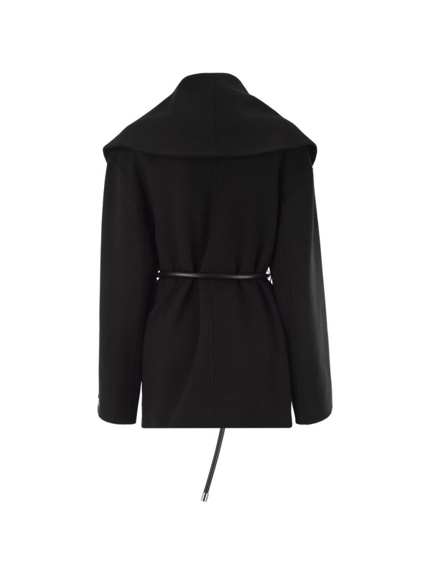 Sportmax Black Tailored Oversized Wrap Jacket