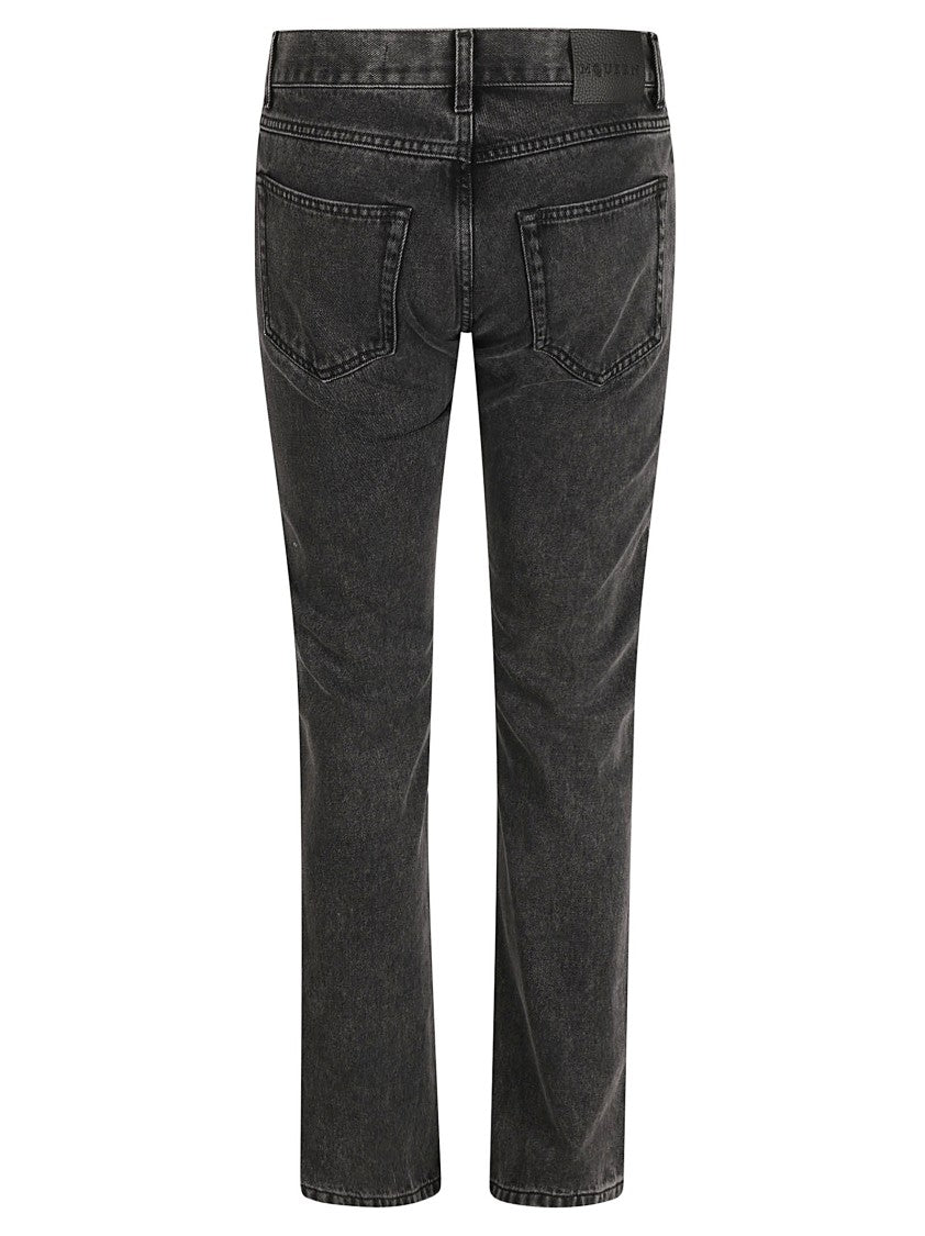 Alexander Mcqueen Classic Black Straight Leg Jeans