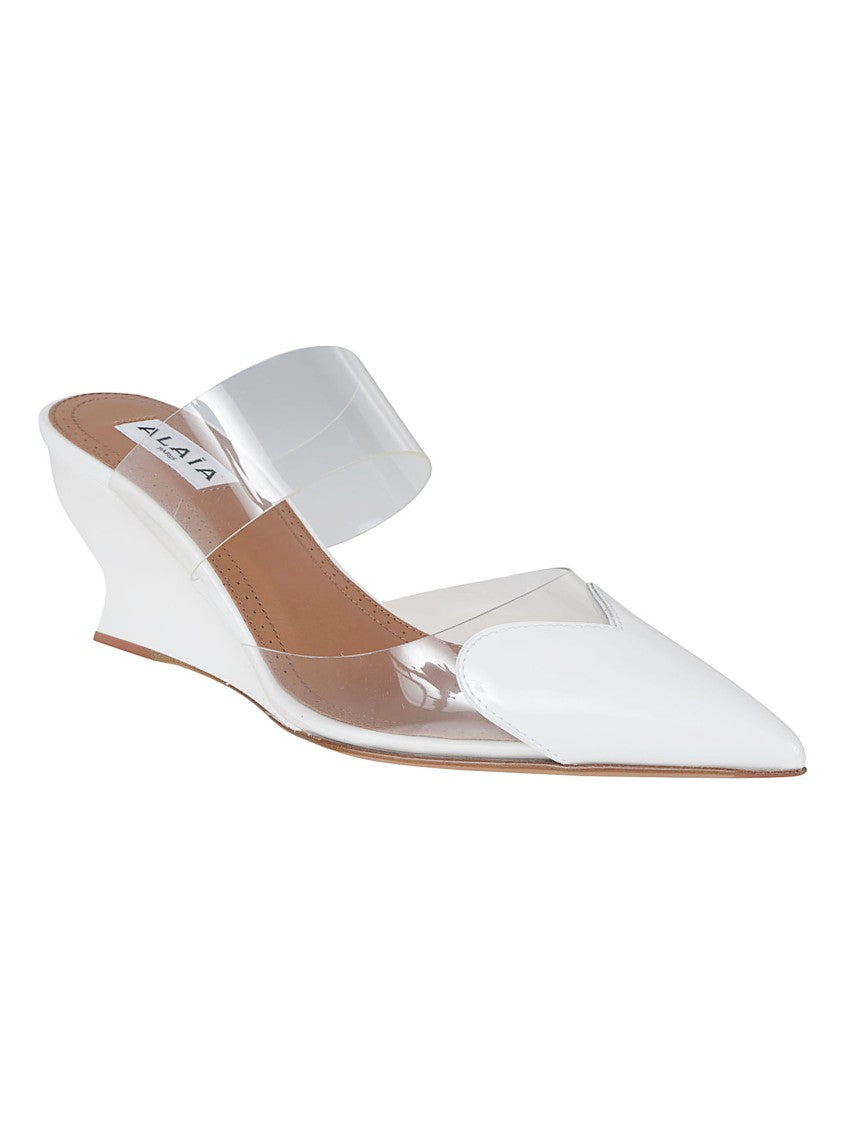 Alaïa Wedge Sandals With Heart-Shaped Cutout And Glossy Finish