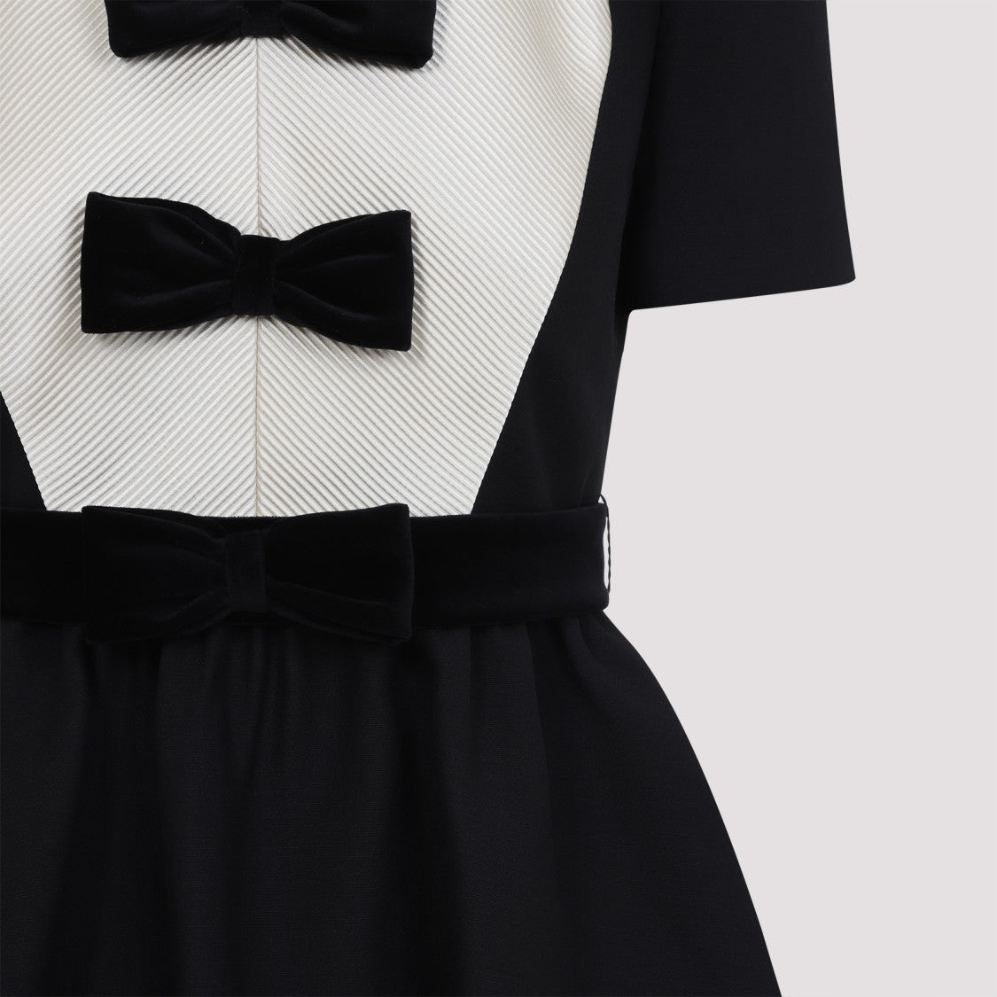 Valentino Black Virgin Wool Mini Dress