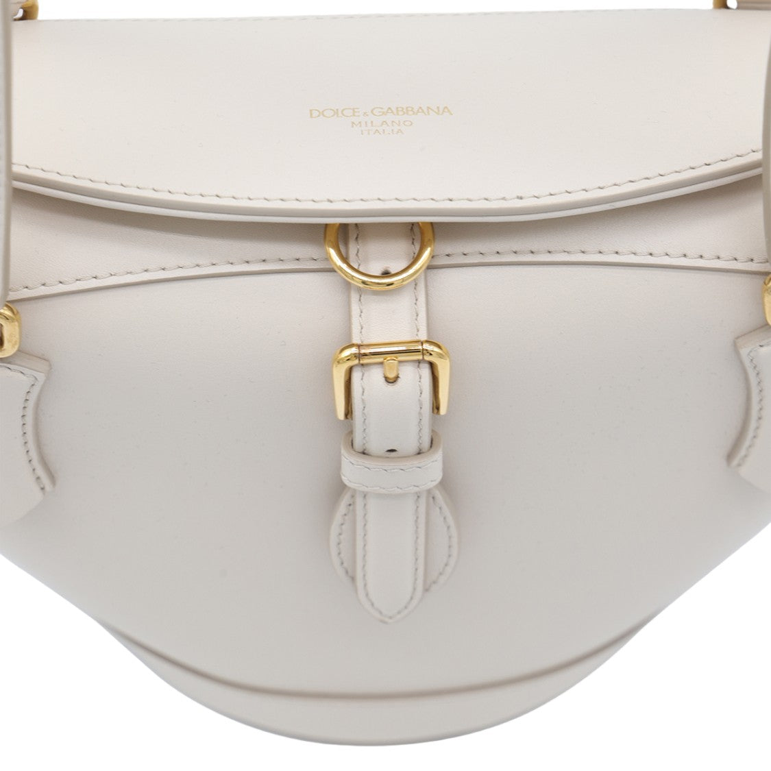 Dolce & Gabbana Trapezoidal Handbag With Gold-Tone Buckle