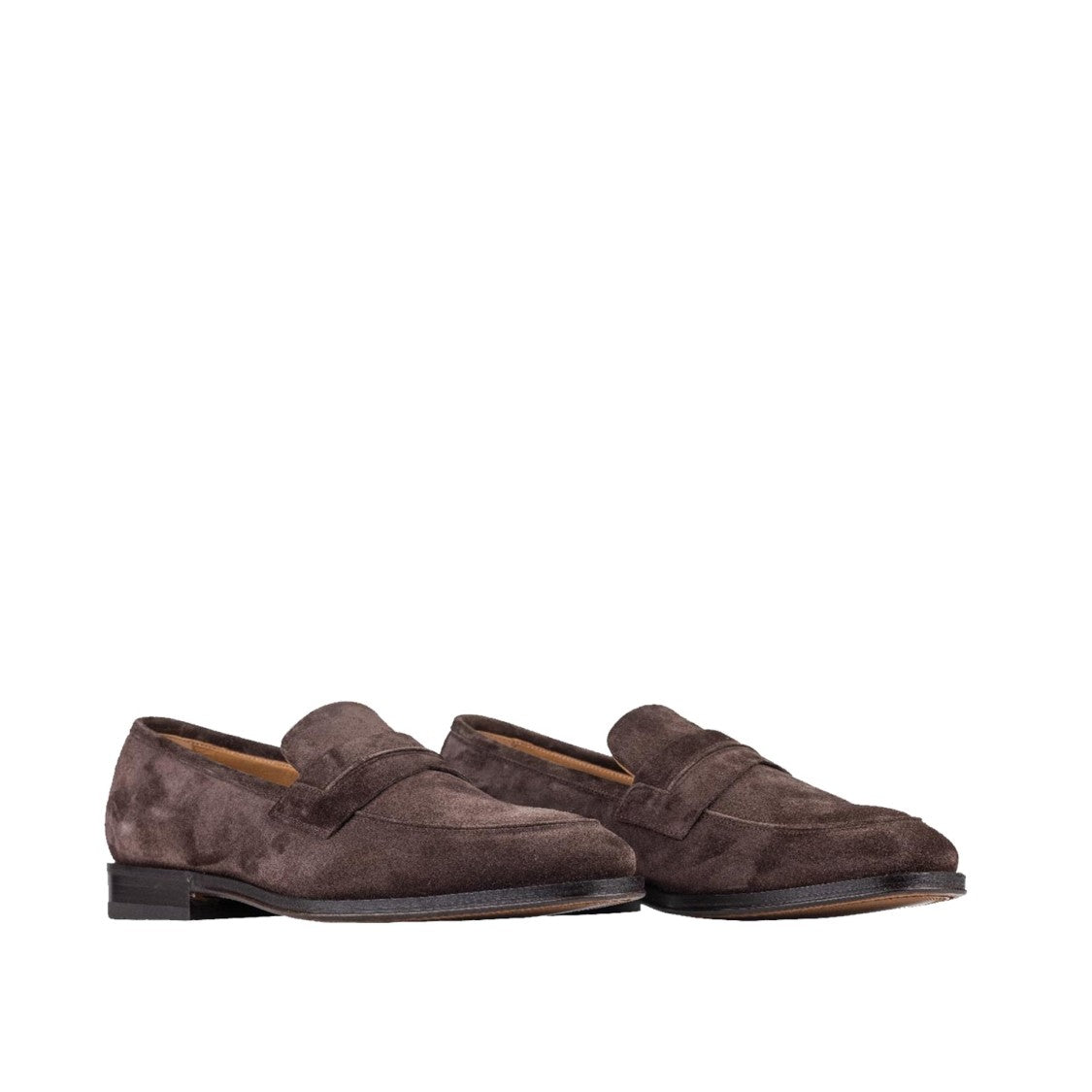 Salvatore Ferragamo Dark Brown Suede Loafers