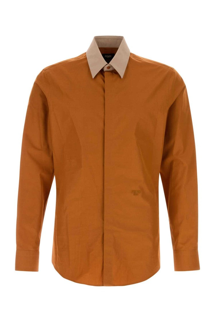 Fendi Orange Poplin Shirt