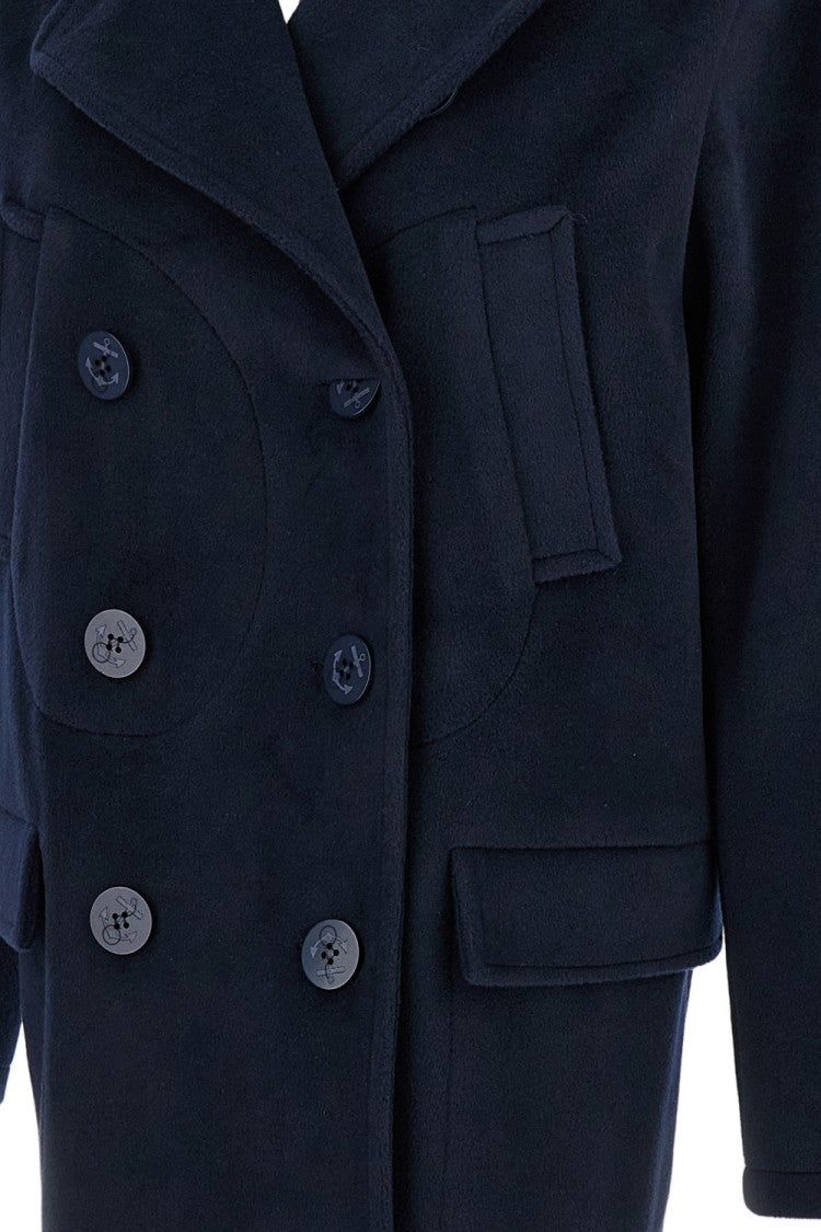 Irie' Structured Blue Jacket With Front Zipper