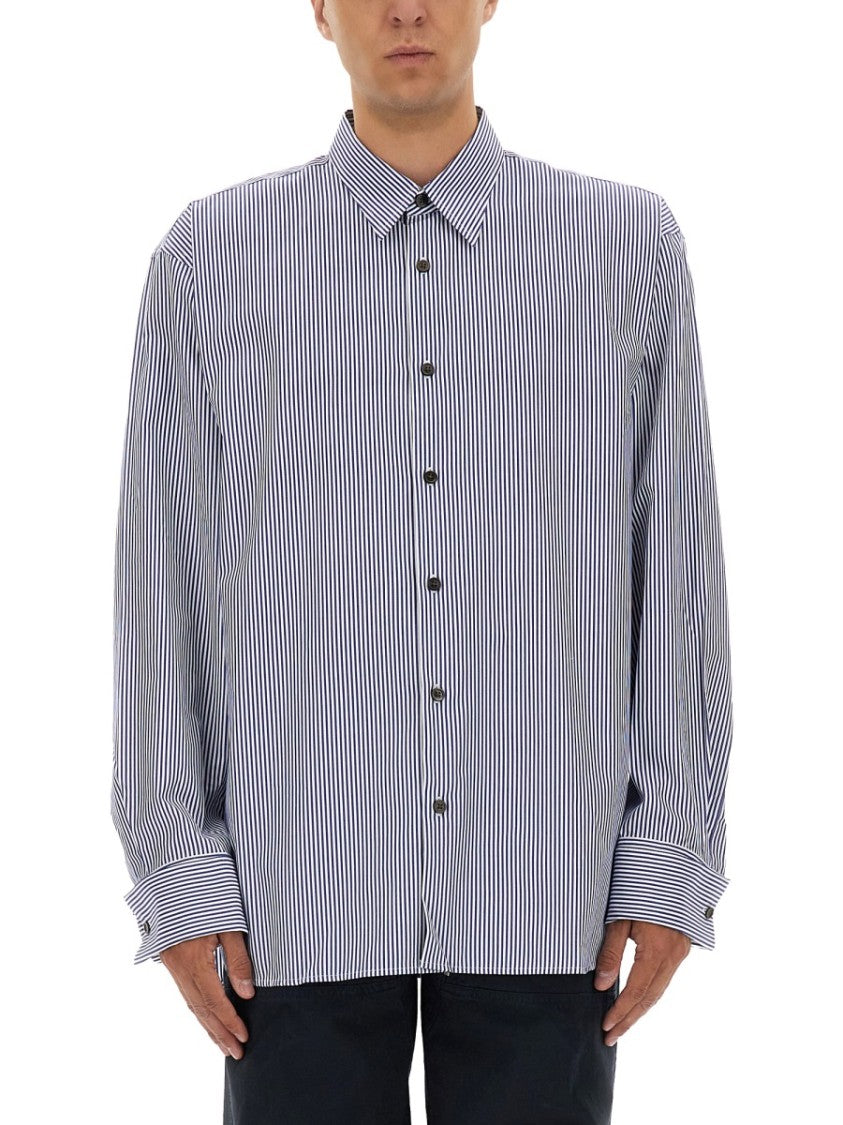 Dries Van Noten Vertical Stripe Long-Sleeve Casual Shirt